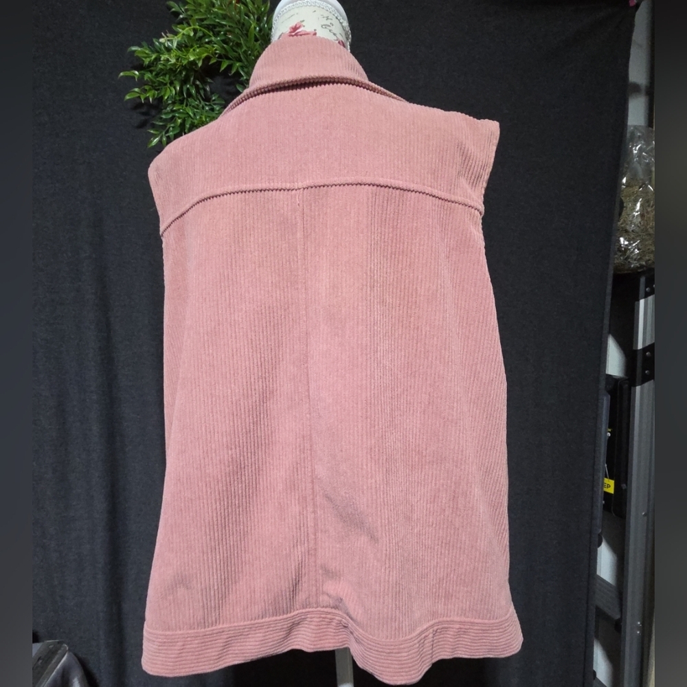 Pink Corduroy Sleeveless Jacket - Picture 5 of 5